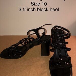 Elegant Black Strappy Heels